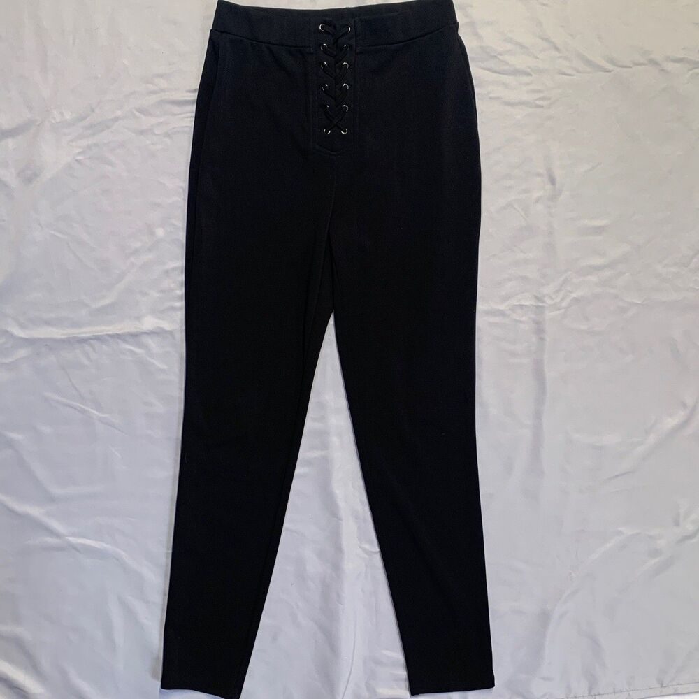 Unbranded Women's Leggings 28x26 Black Laces Casual Comfort